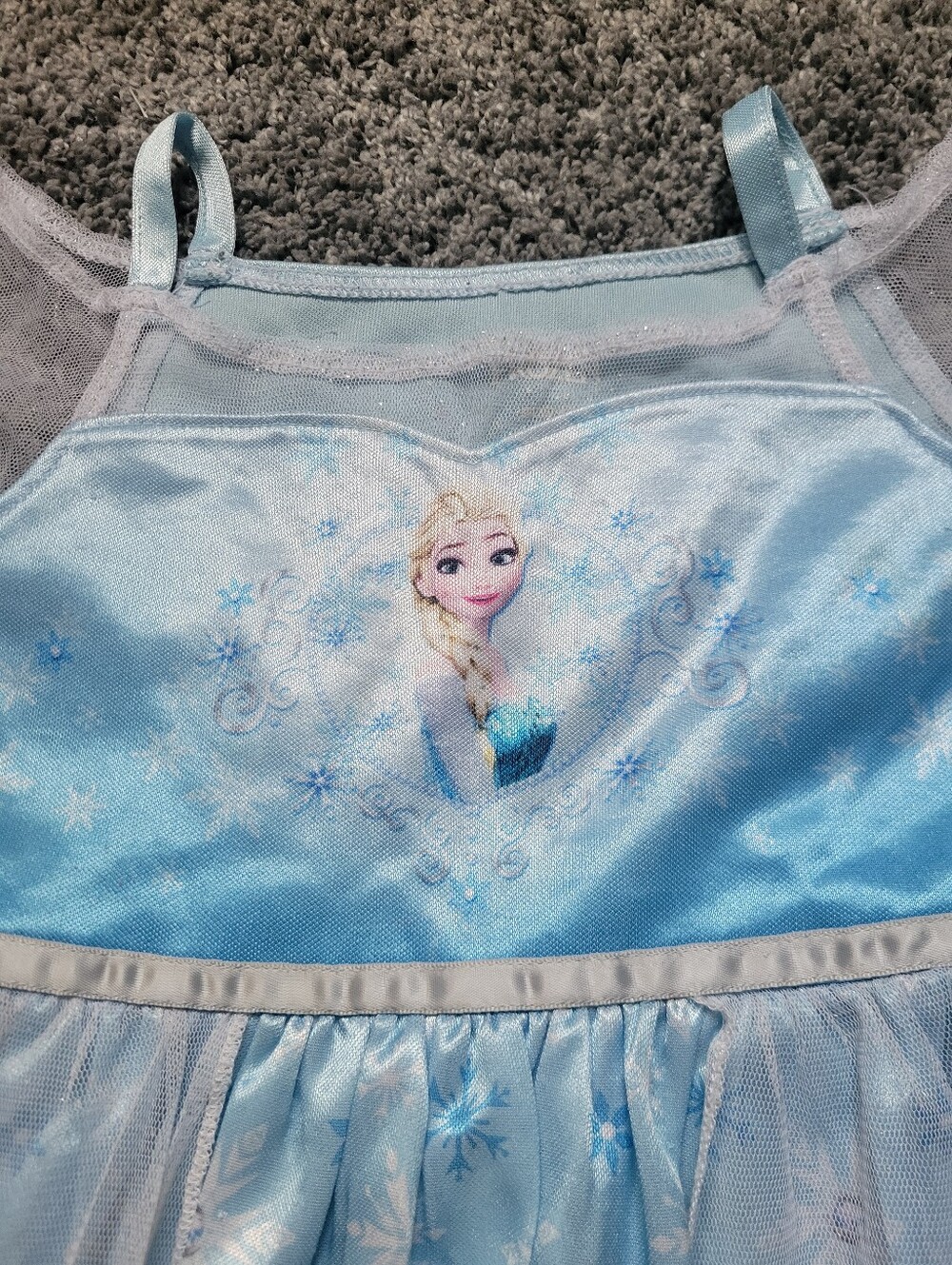 Disney Elsa Girls' Snowflake Nightgown Costume Dress Size 4T Frozen II - Picture 2 of 6